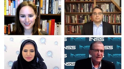 The UAE's Minister of Economy Abdullah bin Touq takes part in an online discussion hosted by the American Atlantic Council. Wam