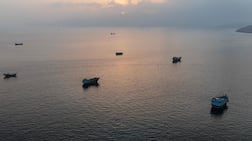 Vessels anchored off Oman’s coast, near the Strait of Hormuz. AFP
