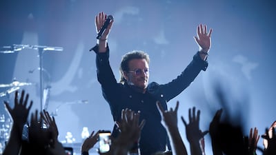 U2 tour calendar has a slot for a possible UAE and Saudi Arabian run of dates. Courtesy of AP.