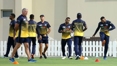 They practise at the ICC Academy Ground in Dubai. AFP