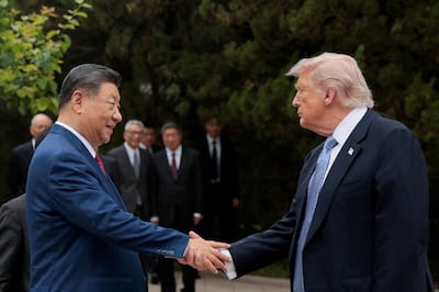President Donald Trump and Chinese President Xi Jinping in Beijing in May. Reuters