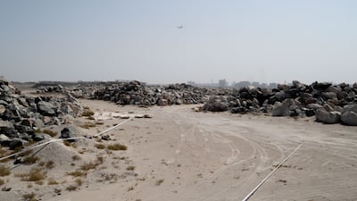 The obstacles sprawl a massive open space off the Deira coast with a fan village being built for spectators
