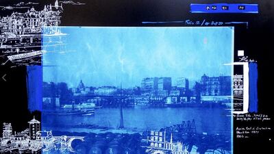 "Cyanotype Paris" 2013 by Didier Naert. Courtesy of the artist. The exhibition is presented at Sofitel Dubai Jumeirah Beach, from June 4 to July 31, and is presented by Alliance Française Dubai and Andidote.