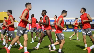 Switzerland's team are preparing for their last-16 tie. EPA