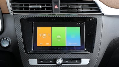A colourful touchscreen is among the interior boons in the ZS. Pawan Singh / The National