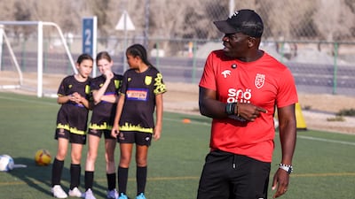 Seth Amoafo oversees a coaching session