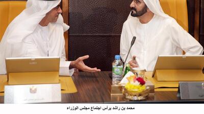 Sheikh Mohammed bin Rashid chairs the cabinet meeting.
