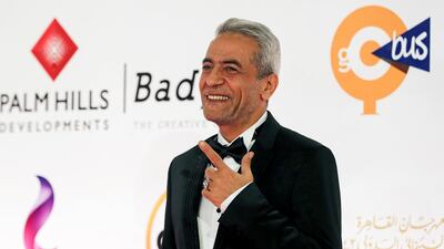 Egyptian actor Sabry Fawwaz smiles during the opening ceremony of the 42nd Cairo International Film Festival. Reuters