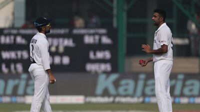 India spinner Ravichandaran Ashwin, right, was largely ineffective on Friday. AP