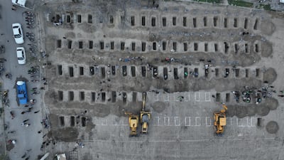Graves being prepared for the victims of a Israel-US air strike on a girls school in the city of Minab, southern Iran earlier this month. EPA
