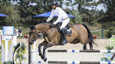 Abdullah Humaid Al Muhairi will be in action at the Longines Nations Cup Middle East qualifier at the Abu Dhabi Equestrian Club. Courtesy of Emirates Equestrian Federation