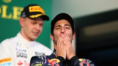 Daniel Ricciardo finished second in the Australian Grand Prix burt was later disqualified. Clive Mason / Getty Images / March 16, 2014