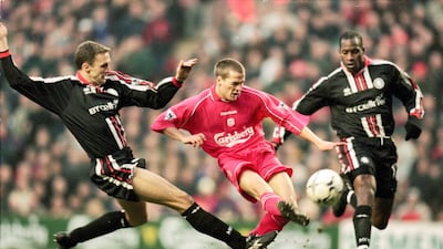 150 goals in 326 appearances: Michael Owen (Liverpool, Newcastle, Manchester United, Stoke). Getty