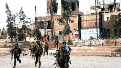 Syrian armed forces continue to pursue rebel groups at the Karm Al Gabal area in Aleppo province, according to news reports by the official Sana news agency. Sana / EPA