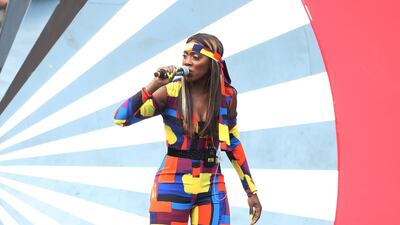 Nigerian singer-songwriter Tiwa Savage performs during the Global Citizen Festival. Getty