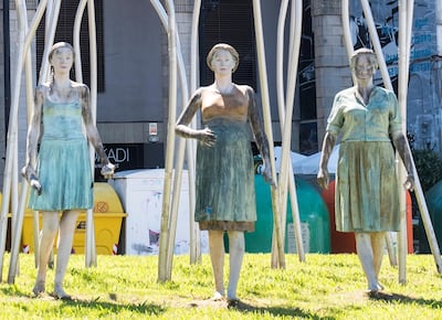 Women Workers of the Sea, a sculpture by Casto Solano in the coastal town of Ondarroa dedicated to the Basque women who have dedicated their lives to the fishing industry.