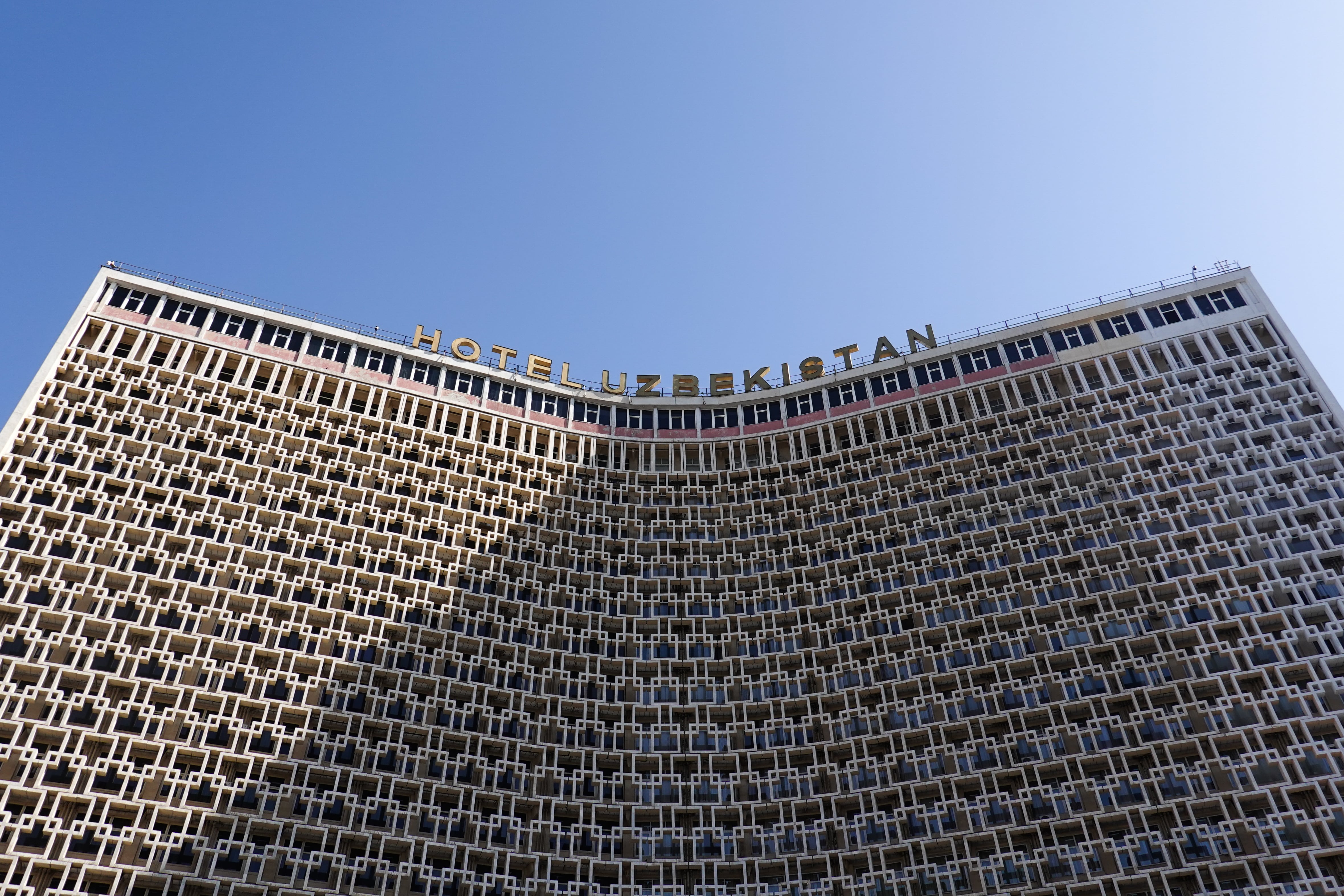 Hotel Uzbekistan is a striking example of brutalist architecture. Getty Images