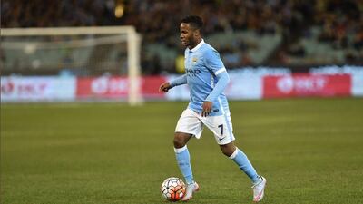Manchester City's Raheem Sterling controls the ball during a pre-season friendly win over AS Roma on Tuesday. Julian Smith / EPA / July 21, 2015