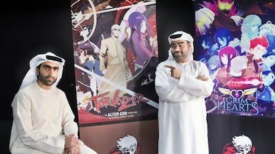 Ahmed al Mutawa, 28 (left) and Ahmed al Mutawa, 30 have created an Arabic anime film series which they hope will get picked up by local TV stations. DELORES JOHNSON / The National