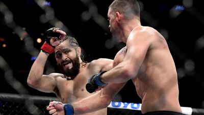 Nate Diaz and Jorge Masvidal clash during UFC 244 at Madison Square Garden. AFP