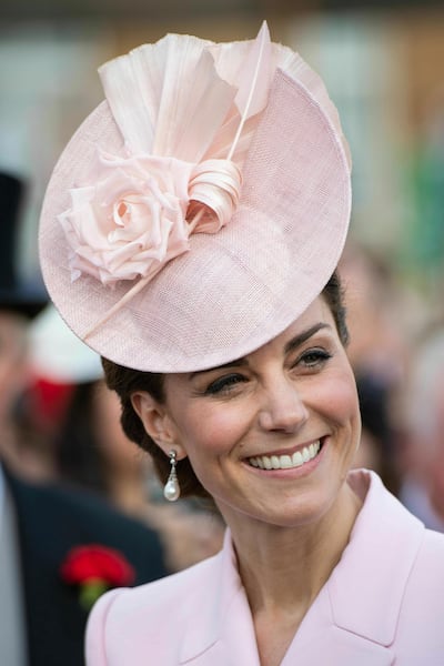 The Duchess of Cambridge attends the Royal Garden Party at Buckingham Palace in London on May 21, 2019. AP