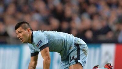Manchester City and Sergio Aguero were dealt a serious blow to their Champions League quarter-finals hopes on Tuesday with a 2-1 home loss to Barcelona. Peter Powell / EPA / February 24, 2015
