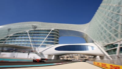 Max Verstappen in action during opening practice for the Abu Dhabi Grand Prix at Yas Marina Circuit. Getty Images
