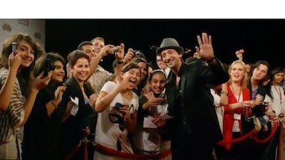 The Hollywood actor Adrien Brody with fans at the opening ceremony of the Abu Dhabi Film Festival in October. This year's festival drew at least 30,000 people.