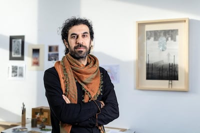 Shorsh Saleh in his studio in South London. IWM