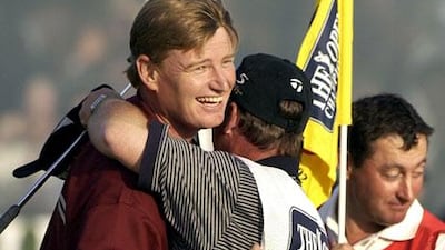 Ernie Els beat a record four-man play-off to win in 2002. Nicolas Asfouri / AFP
