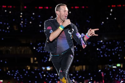 Chris Martin performs in Perth last year. WireImage