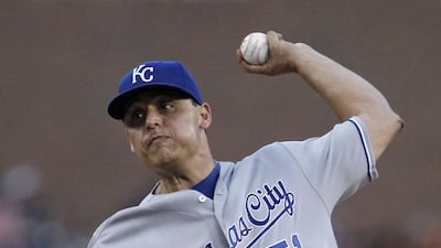 Pitcher Jason Vargas is the probable starter for the Royals when the World Series shifts to San Francisco on Saturday. Duane Burleson / AFP