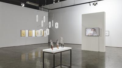 Zoulikha Bouabdellah’s Double Truth exhibition. Courtesy Gallery Isabelle van den Eynde