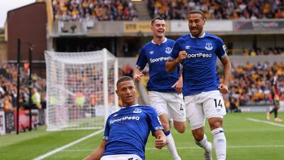 Left midfield: Richarlison (Everton) – The Brazilian shrugged off his £40 million fee with a debut brace as 10-man Everton earned a draw with promoted Wolves. Getty Images