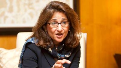 Nemat Shafik, the deputy managing director of the IMF after her speech at Women in Leadership forum in Dubai. Jaime Puebla / The National