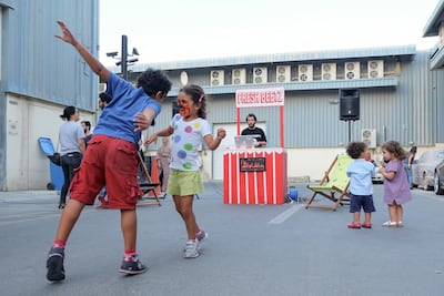 Children at the Quoz Arts Fest at Alserkal Avenue in 2019. Alserkal Avenue