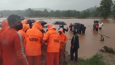 India's National Disaster Response Force helped to shift people from flood-affected areas to safer places.