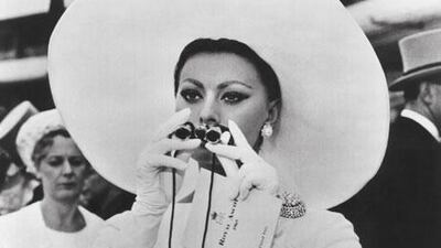 The actress Sophia Loren at Royal Ascot in 1966.