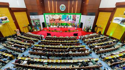 Mariam bint Mohammed Almheiri, Minister of Climate Change and the Environment, galvanised support for global food system transformation and built momentum for COP28, the UN Climate Change Conference hosted by the UAE, during her interactions with African ministers and leaders at the Africa Food Systems Forum (AGRF). Photo: WAM