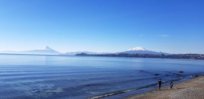 Lake Llanquihue, from Puerto Varas, with Osorno Volcano and Cerro Tronador, visible in the background. Juman Jarallah / The National
