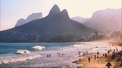 Lpanema beach in Rio de Janeiro.