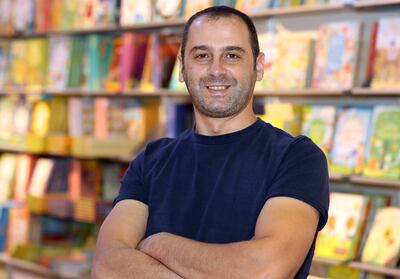 Stall holder Elias Moussallem at Sharjah International Book Fair. Chris Whiteoak / The National