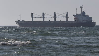A bulk carrier leaves the Black Sea port of Chornomorsk with wheat for Ethiopia. Reuters