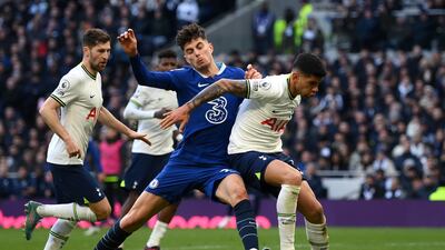 Cristian Romero, 7 – Revitalised. Oozed calmness, exemplified when he cheekily poked the ball through the legs of Havertz on the edge of his own box, and he read the danger brilliantly to get his body in the way of the German who was hunting for scraps. Getty