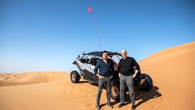 Hammond and Burj Khalifa structural engineer Bill Baker, in the Nazwa Desert.