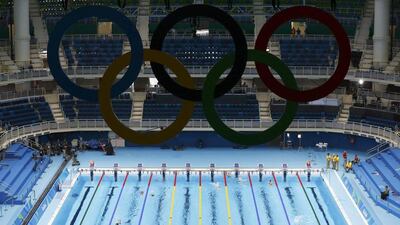 General view of the Olympic swimming venue ahead of the 2016 Rio Olympics in Rio de Janeiro, Brazil, Monday, August 1, 2016. Stefan Wermuth / Reuters