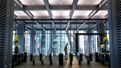 The entrance lobby in the newly constructed skyscraper, The Leadenhall Building. Oli Scarff / Getty Images