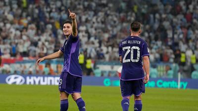Julian Alvarez 7 - Looked like he’d scored after 28 minutes but his shot was blocked. A second shot by the Manchester City striker was saved on 35. Doubled the lead on 67, an excellent finish. Should have scored on 73 when he shot into side netting, but impressive. AP Photo