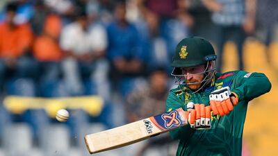 South Africa's Heinrich Klaasen plays a shot. AFP