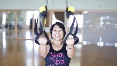 Elaine Coronel says that being fit and healthy has helped her in her battle back to normality. Reem Mohammed / The National